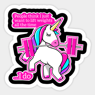 Weightlifting Unicorn / version 2 Sticker